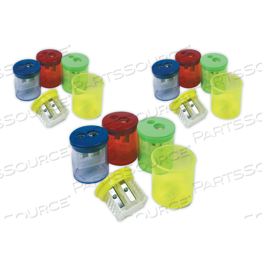 EISEN SHARPENERS. TWO-HOLE, 1.5 X 1.75, ASSORTED COLORS by The Pencil Grip
