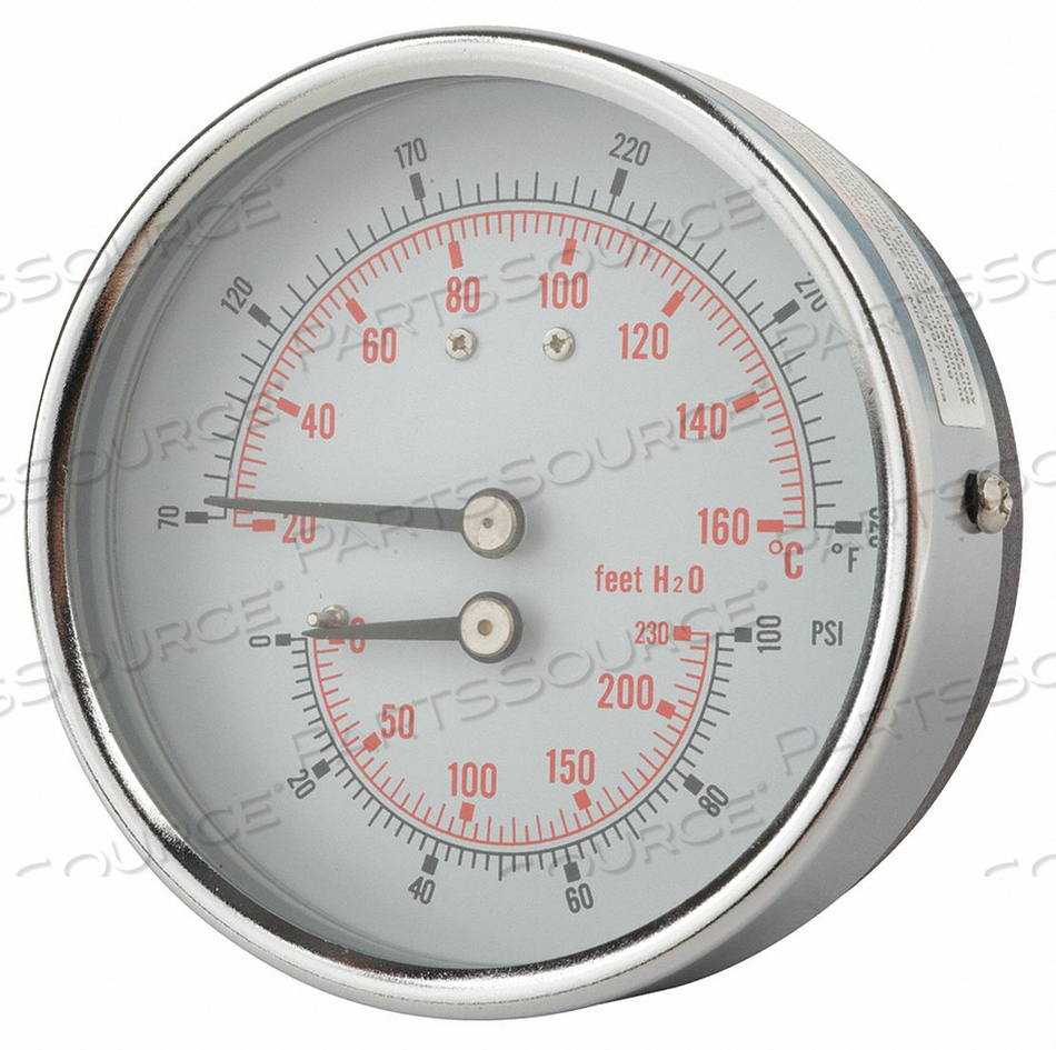 BOILER GAUGE ROUND 0-100 PSI 80 TO 320F by PIC Gauges BOILER GAUGE ROUND 0-100 PSI 80 TO 320F by PIC Gauges