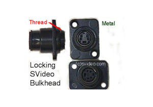 S-VIDEO FEMALE/FEMALE LOCKING BULKHEAD - BLACK by SVIDEO.COM