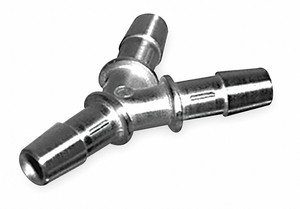 Y CONNECTOR 3/16 IN BARBED 316L SS by Eldon James Corporation