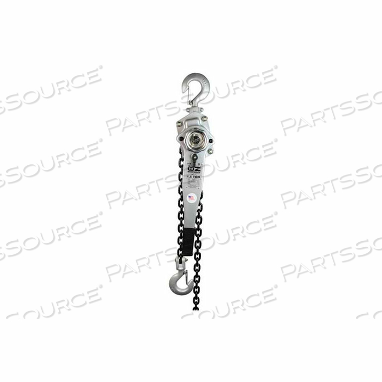 INDUSTRIAL LEVER HOIST 1-1/2 TON CAPACITY 20' LIFT by Oz Lifting Products
