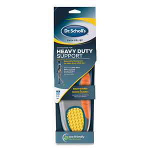 PAIN RELIEF ORTHOTIC HEAVY DUTY SUPPORT INSOLES, MEN SIZES 8 TO 14, GRAY/BLUE/ORANGE/YELLOW, PAIR by Dr. Scholl's