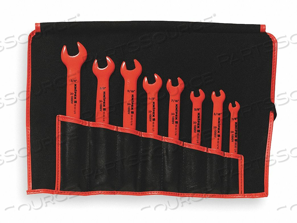 INSULATED OPEN END WRENCH SET 8 PC. by Knipex INSULATED OPEN END WRENCH SET 8 PC. by Knipex
