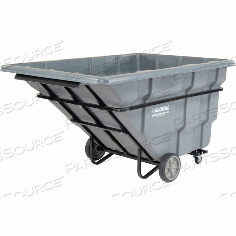 DELUXE GRAY EXTRA HEAVY DUTY PLASTIC TILT TRUCK 2-1/2 CU. YARD by Quality Industries LLC DELUXE GRAY EXTRA HEAVY DUTY PLASTIC TILT TRUCK 2-1/2 CU. YARD by Quality Industries LLC