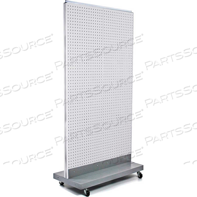 PEGBOARD FLOOR DISPLAY, 32"W X 60"H, WH, 1 PC by Azar International