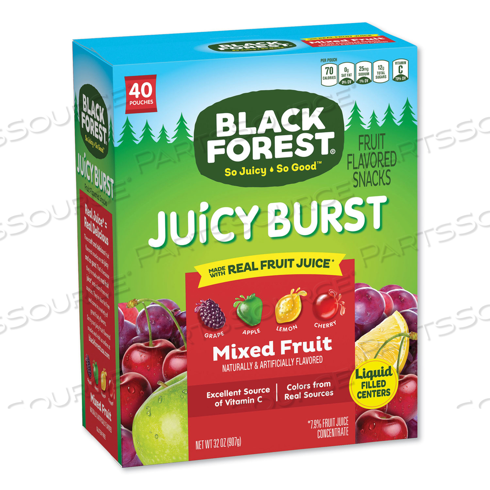 JUICY BURST FRUIT FLAVORED SNACK, MIXED FRUIT, 32 OZ by Black Forest