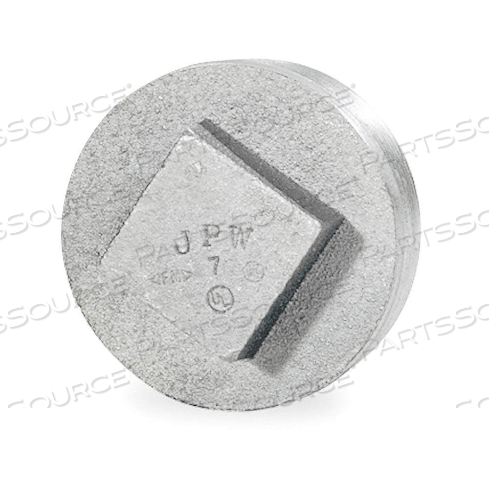 SQUARE HEAD PLUG, MALLEABLE IRON, 2 1/2 IN, MALE NPT, CLASS 150 by Approved Vendor
