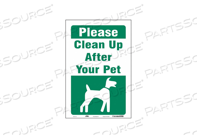SAFETY SIGN 12 WX18 H 0.004 THICK 