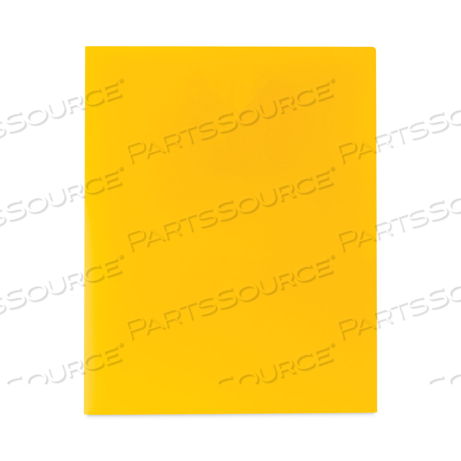 TWO-POCKET HEAVYWEIGHT POLY PORTFOLIO FOLDER, 11 X 8.5, YELLOW by C-Line