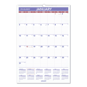 ERASABLE WALL CALENDAR, 15.5 X 22.75, WHITE SHEETS, 12-MONTH (JAN TO DEC): 2023 by At-A-Glance