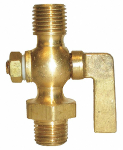AIR COCK MNPT HEXAGON SHOULDER X MNPT by Apollo Valves (a Conbraco Company)