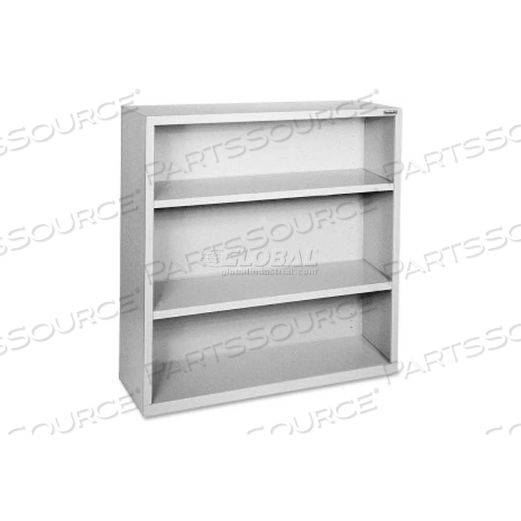 FORTRESS SERIES 3-SHELF BOOKCASE, 13"W X 34-1/2"D X 42"H, LIGHT GRAY by Lorell FORTRESS SERIES 3-SHELF BOOKCASE, 13"W X 34-1/2"D X 42"H, LIGHT GRAY by Lorell