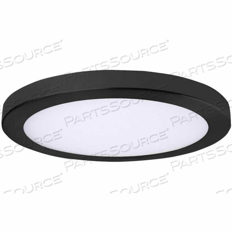 11" ROUND PLATTER LED FLUSH MOUNT LIGHT, 40W, 120V, 3000K, BLACK by AMAX Lighting