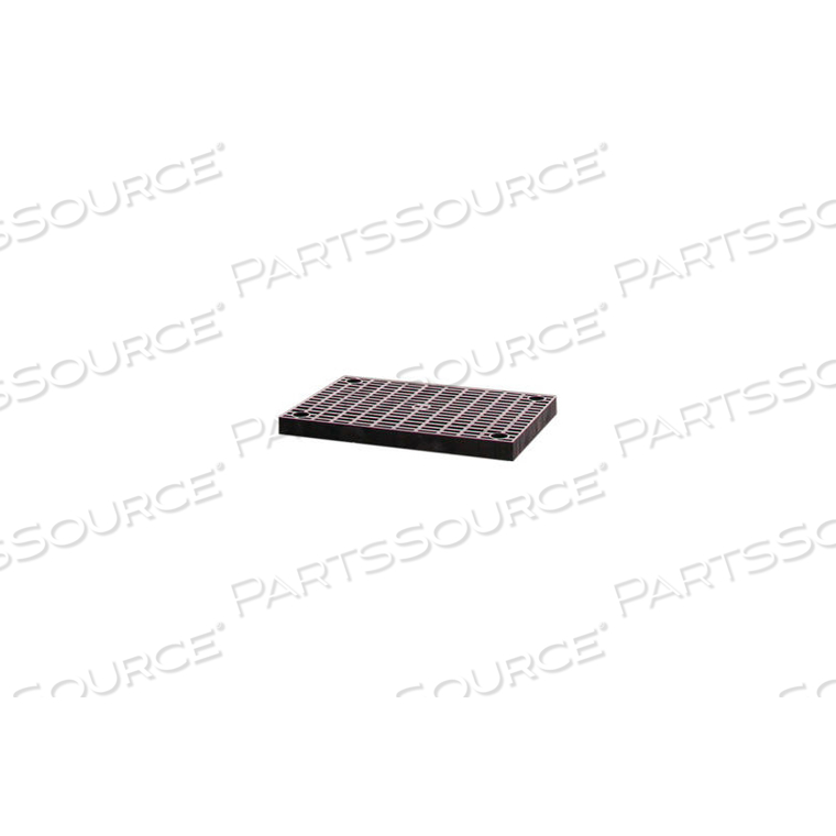 STRUCTURAL PLASTIC ADJUSTABLE VENTED SHELF, 66"W X 16"D, BLACK by SPC Industrial