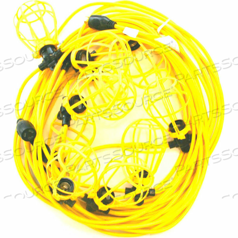 50' 12/3 SJTW STRING LIGHTPLASTIC GUARDS5 SOCKETS 