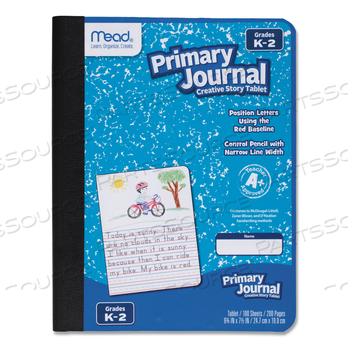 Primary Journal, Hardcover, Grades K-2, 100 Sheets, 9.75 x 7.5