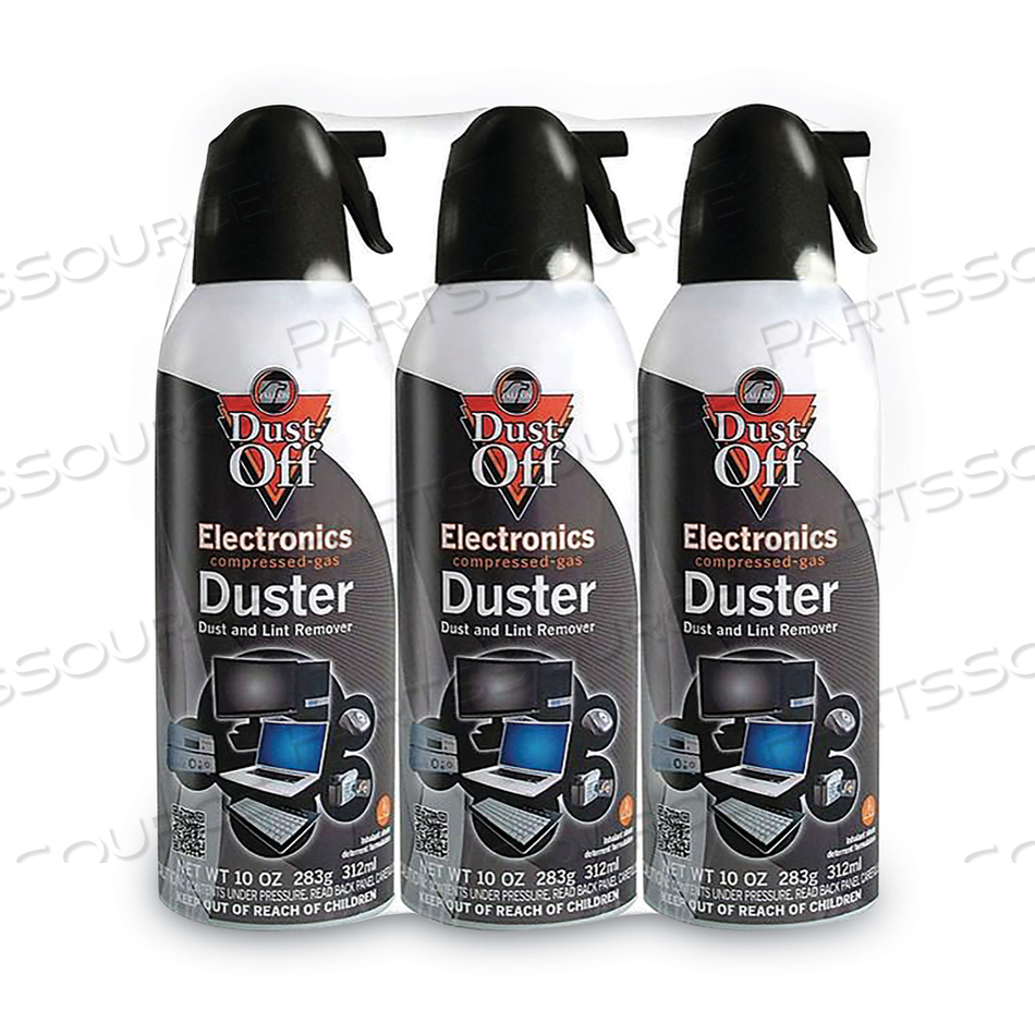 DISPOSABLE COMPRESSED AIR DUSTER, 10 OZ CAN, 3/PACK 