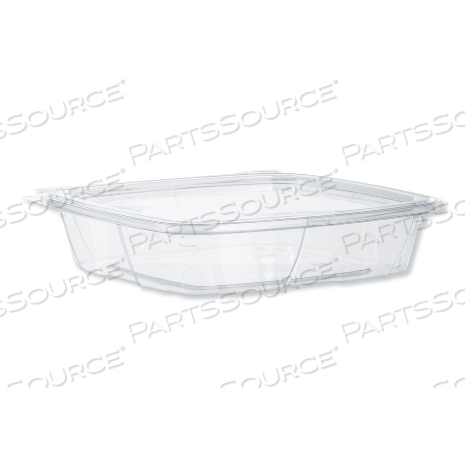 CLEARPAC SAFESEAL TAMPER-RESISTANT/EVIDENT CONTAINERS, FLAT LID, 35 OZ, 7.9 X 8.8 X 1.8, CLEAR, PLASTIC, 100/BAG by Dart Container Corporation CLEARPAC SAFESEAL TAMPER-RESISTANT/EVIDENT CONTAINERS, FLAT LID, 35 OZ, 7.9 X 8.8 X 1.8, CLEAR, PLASTIC, 100/BAG by Dart Container Corporation