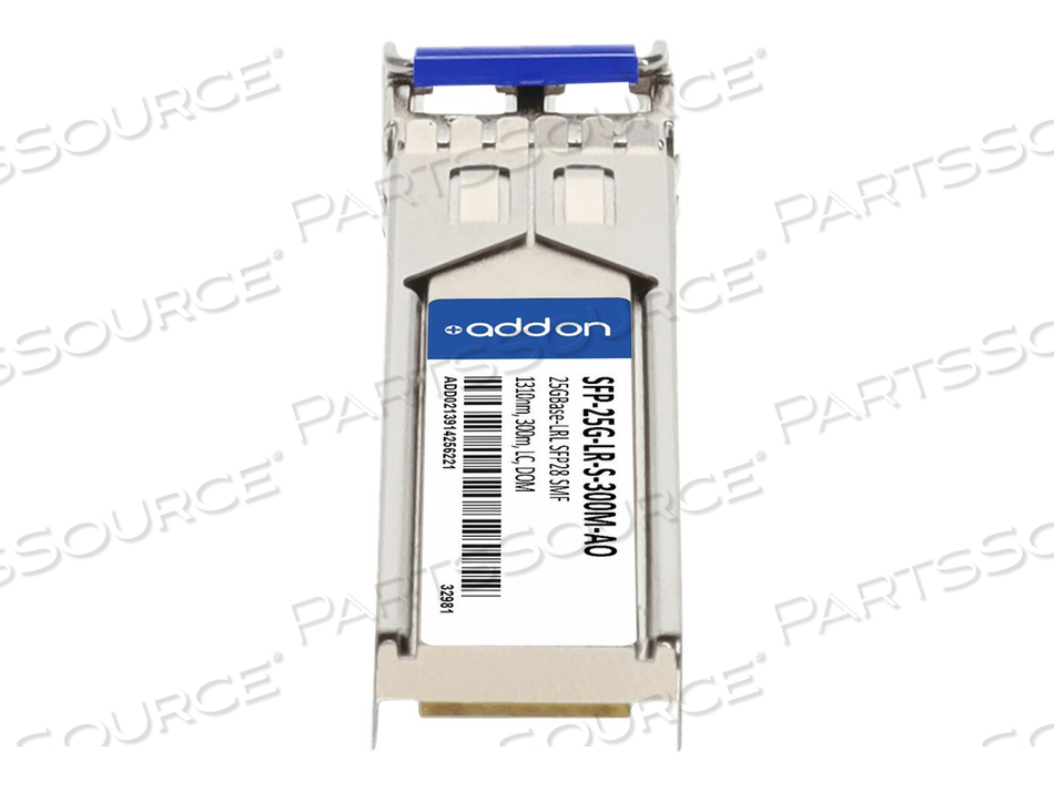 ADDON, SFP28 TRANSCEIVER MODULE (EQUIVALENT TO: CISCO SFP-25G-LR-S-300M), 25 GIGABIT LAN, 25GBASE-LR, LC SINGLE-MODE, UP TO 984 FT, 1310 NM, by ADDON ADDON, SFP28 TRANSCEIVER MODULE (EQUIVALENT TO: CISCO SFP-25G-LR-S-300M), 25 GIGABIT LAN, 25GBASE-LR, LC SINGLE-MODE, UP TO 984 FT, 1310 NM, by ADDON