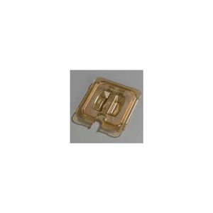 TOPNOTCH UNIVERSAL HANDLED NOTCHED LID 6-3/4" X 6-3/8", AMBER by Carlisle