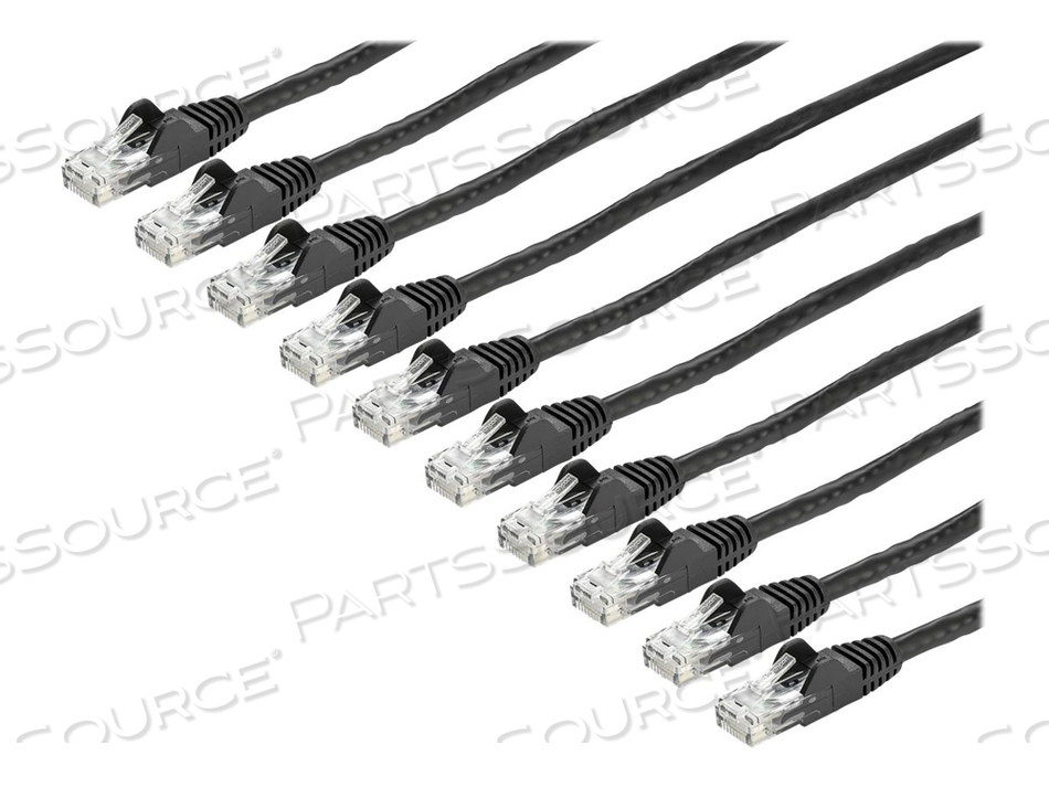 6FT CAT6 ETHERNET CABLE, 10 GIGABIT SNAGLESS RJ45 650MHZ 100W POE PATCH CORD, CAT 6 10GBE UTP NETWORK CABLE W/STRAIN RELIEF, BLACK, FLUKE TE by StarTech.com Ltd. 6FT CAT6 ETHERNET CABLE, 10 GIGABIT SNAGLESS RJ45 650MHZ 100W POE PATCH CORD, CAT 6 10GBE UTP NETWORK CABLE W/STRAIN RELIEF, BLACK, FLUKE TE by StarTech.com Ltd.