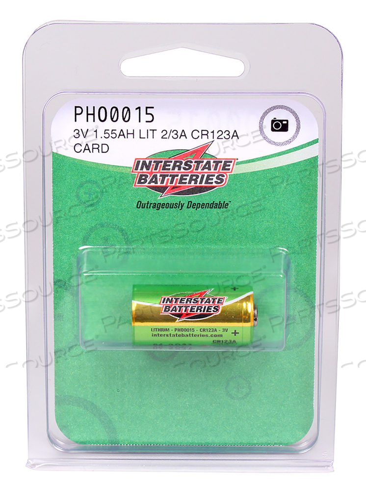 BATTERY, LITHIUM, 3V, 1400 MAH 