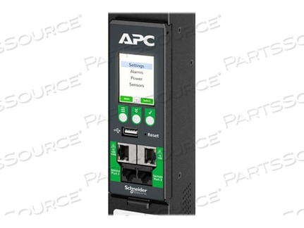 NETSHELTER RACK PDU ADVANCED, POWER DISTRIBUTION UNIT (RACK-MOUNTABLE), SWITCHED METERED OUTLET, AC 200-240 V, 5 KW, 5000 VA, 1-PHASE, ETHER by APC / American Power Conversion NETSHELTER RACK PDU ADVANCED, POWER DISTRIBUTION UNIT (RACK-MOUNTABLE), SWITCHED METERED OUTLET, AC 200-240 V, 5 KW, 5000 VA, 1-PHASE, ETHER by APC / American Power Conversion