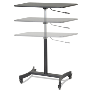 DC500 HIGH RISE COLLECTION MOBILE ADJUSTABLE STANDING DESK, 30.75" X 22" X 29" TO 44", BLACK by Victor Technology, LLC