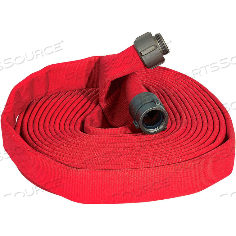 JAFLINE DOUBLE JACKET FIRE HOSE, 1-1/2" X 50 FT, 400 PSI, RED by Armored Textiles