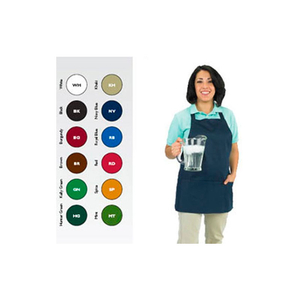 FRONT OF THE HOUSE BIB APRON, 27X25, 3 COMP FRONT POCKET, RED by John Ritzenhaler Co