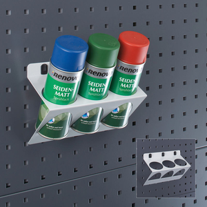 3 POSITION AEROSOL CAN HOLDER FOR PERFO PANELS, 9" WIDE by Bott Ltd