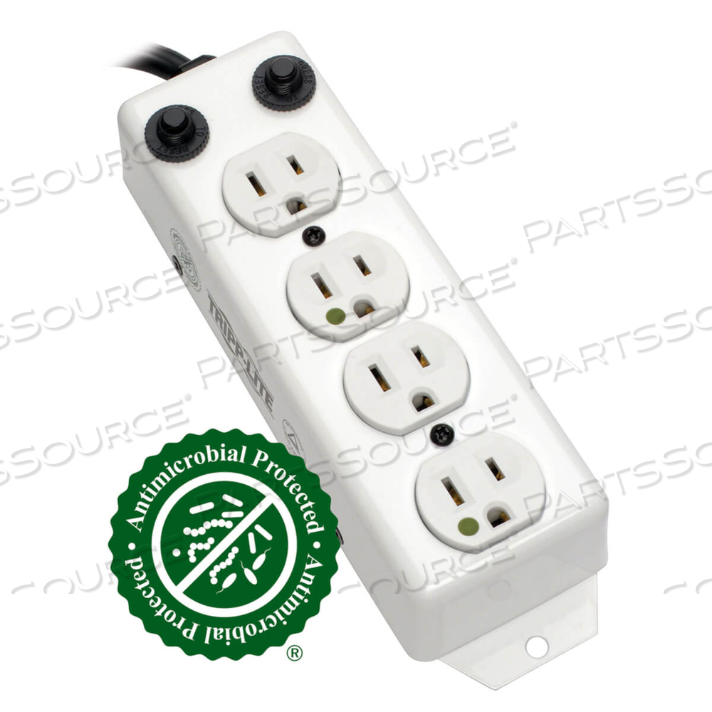 POWER STRIP MEDICAL 4 OUTLET UL1363A 3FT-10FT COILED CORD by Tripp Lite