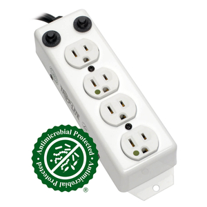 POWER STRIP MEDICAL 4 OUTLET UL1363A 3FT-10FT COILED CORD by Tripp Lite POWER STRIP MEDICAL 4 OUTLET UL1363A 3FT-10FT COILED CORD by Tripp Lite