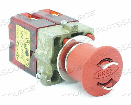 EMERGENCY STOP PUSH BUTTON DELRIN RED by Rees