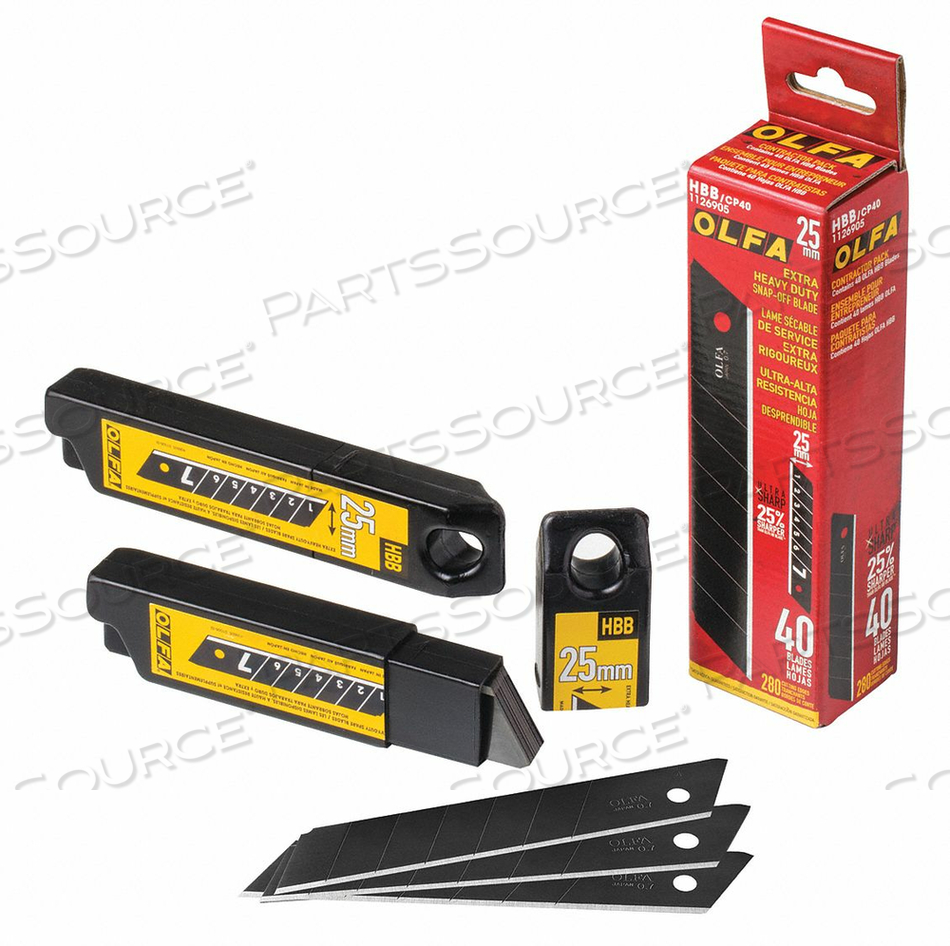 ULTRA SHARP SNAP-OFF BLADE 25MM W PK40 by Olfa