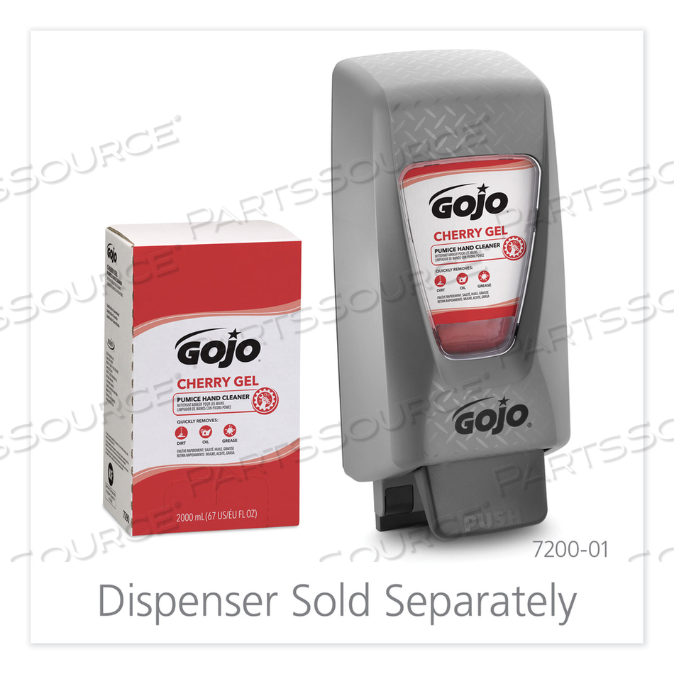 CHERRY GEL PUMICE HAND CLEANER, CHERRY SCENT, 2,000 ML REFILL, 4/CARTON by Gojo