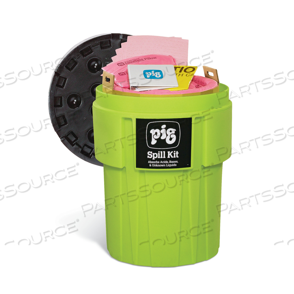 PIG HAZMAT SPILL KIT IN 95-GALLON HIGH-VISIBILITY CONTAINER by New Pig Corporation PIG HAZMAT SPILL KIT IN 95-GALLON HIGH-VISIBILITY CONTAINER by New Pig Corporation