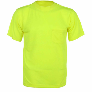 5501 MOISTURE WICKING SHORT SLEEVE SAFETY T-SHIRT WITH CHEST POCKET - LIME, XL by GSS Safety LLC 5501 MOISTURE WICKING SHORT SLEEVE SAFETY T-SHIRT WITH CHEST POCKET - LIME, XL by GSS Safety LLC