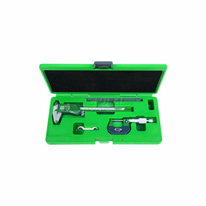 3-PIECE DIGITAL CALIPER, MICROMETER & STEEL RULE MEASURING SET by Insize