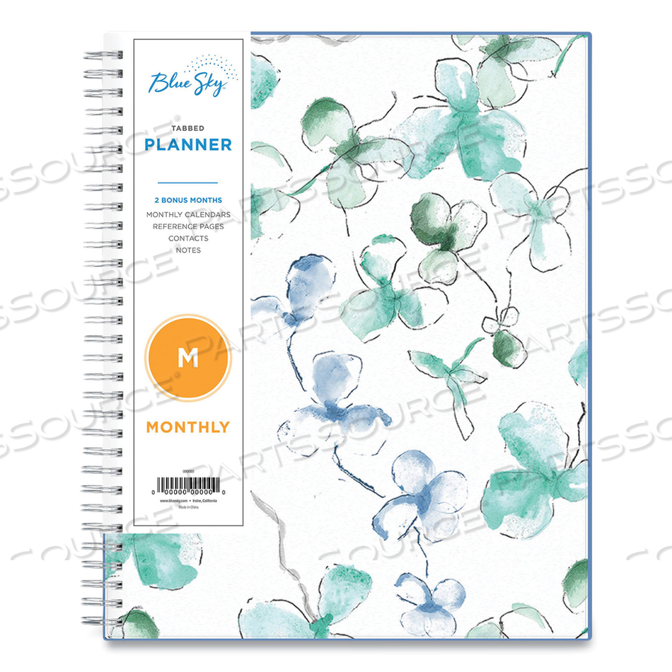 LINDLEY MONTHLY PLANNER, LINDLEY FLORAL ARTWORK, 10 X 8, WHITE/BLUE/GREEN COVER, 12-MONTH (JAN TO DEC): 2023 by Blue Sky LINDLEY MONTHLY PLANNER, LINDLEY FLORAL ARTWORK, 10 X 8, WHITE/BLUE/GREEN COVER, 12-MONTH (JAN TO DEC): 2023 by Blue Sky