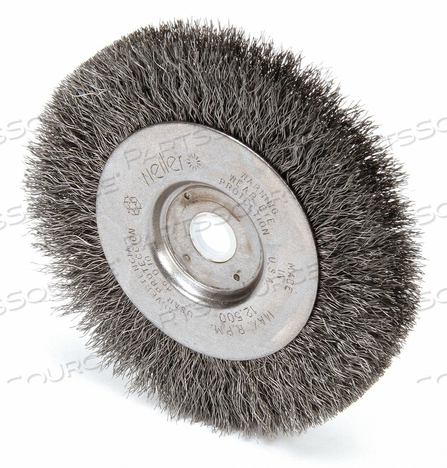 WIRE WHEEL BRUSH CRIMPED WIRE 4 IN DIA. by Weiler