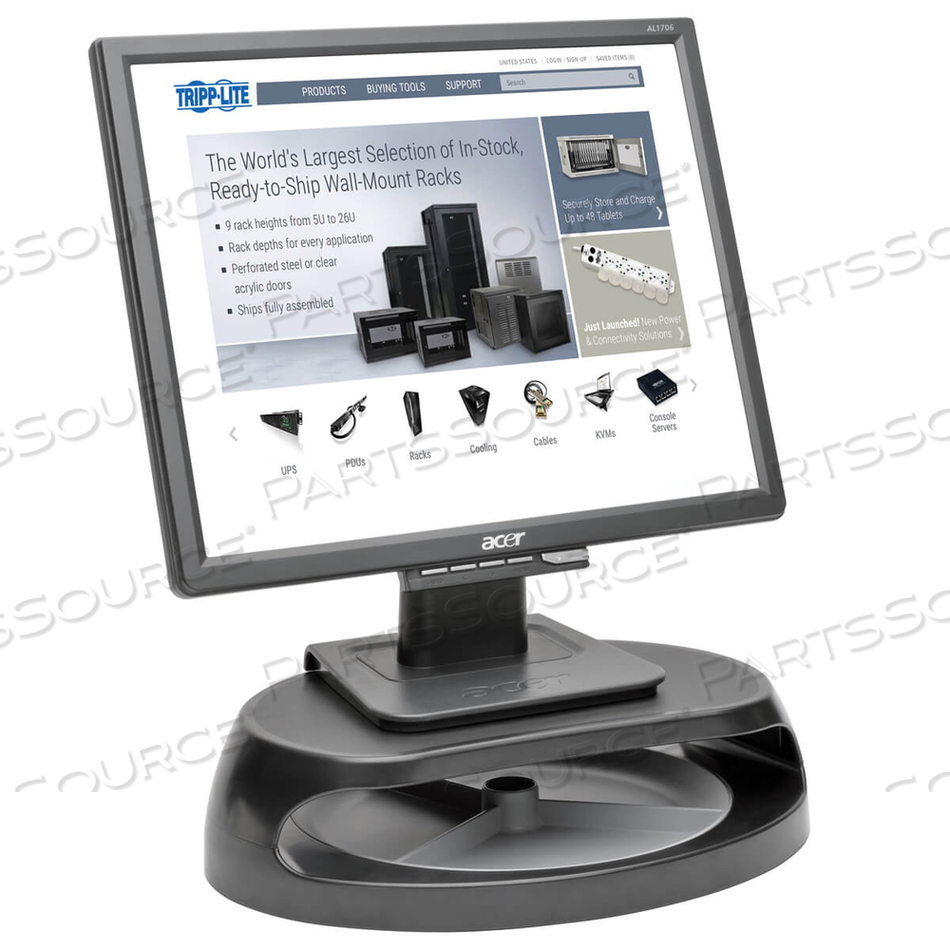 UNIVERSAL MONITOR RISER STAND W ACCESSORY TRAY LAPTOP PRINTER 4" 