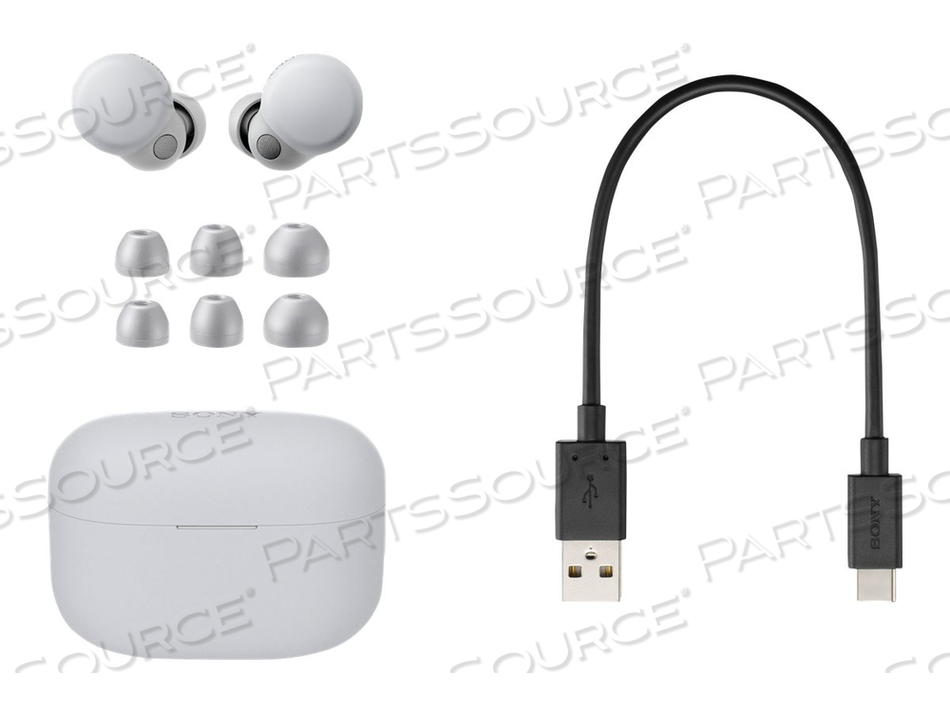 LINKBUDS S, TRUE WIRELESS EARPHONES WITH MIC, IN-EAR, BLUETOOTH, ACTIVE NOISE CANCELING, WHITE by Sony Electronics