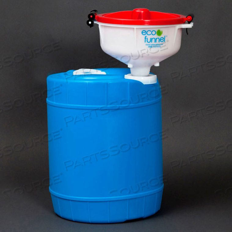 8" SYSTEM, 5 GALLON BLUE DRUM, RED LID by Eco-Products 8" SYSTEM, 5 GALLON BLUE DRUM, RED LID by Eco-Products