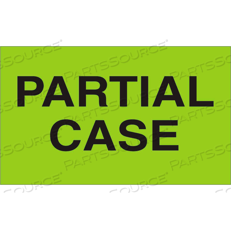 PARTIAL CASE 3" X 5" - FLUORESCENT GREEN / BLACK by Decker Tape Products