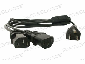 6 FT STANDARD Y COMPUTER POWER CORD NEMA 5-15P TO 2X C13 - POWER SPLITTER - IEC 320 EN 60320 C13 (M) TO NEMA 5-15 (M) - AC 125 V - 10 A - 6 FT - BLACK by StarTech.com Ltd. 6 FT STANDARD Y COMPUTER POWER CORD NEMA 5-15P TO 2X C13 - POWER SPLITTER - IEC 320 EN 60320 C13 (M) TO NEMA 5-15 (M) - AC 125 V - 10 A - 6 FT - BLACK by StarTech.com Ltd.