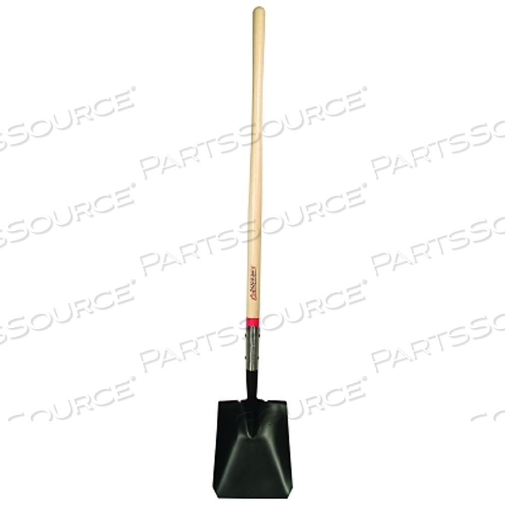 SQUARE POINT TRANSFER SHOVEL, 12 IN L X 9.5 IN W BLADE, 48 IN NORTH AMERICAN HARDWOOD STRAIGHT HANDLE by Razor-Back