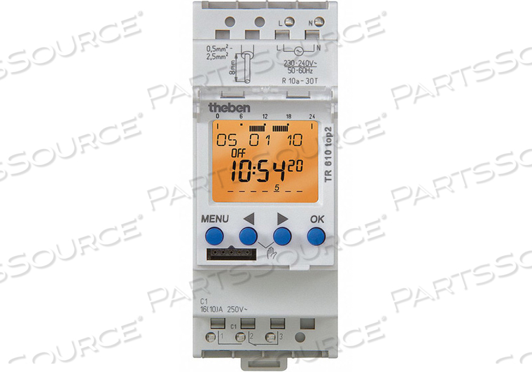 ELECTR. TIMER DIN RAIL 24HR/7D 1 CHN. by Theben