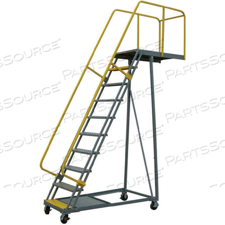 15 STEP STEEL ROLLING CANTILEVER PLATFORM, 24" STEP WIDTH 