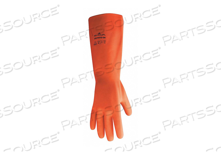 GLOVES, CHEMICAL RESISTANT, NITRILE, ORANGE, SMALL (7) 